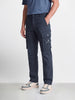 Men's Navy Relaxed Straight Fit Solid Utility Cargo