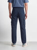 Men's Navy Relaxed Straight Fit Solid Utility Cargo