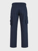 Men's Navy Relaxed Straight Fit Solid Utility Cargo