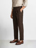 Men's Khaki Slim Fit Solid Casual Trousers