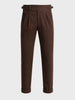 Men's Khaki Slim Fit Solid Casual Trousers