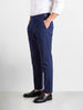 Men's Navy Blue Slim Fit Solid Casual Trousers
