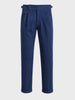 Men's Navy Blue Slim Fit Solid Casual Trousers