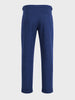 Men's Navy Blue Slim Fit Solid Casual Trousers