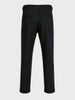 Men's Black Slim Fit Solid Casual Trousers