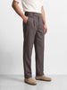 Men's Grey Slim Fit Solid Resort Wear Trouser