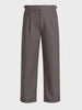Men's Grey Slim Fit Solid Resort Wear Trouser