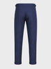 Men's Navy Blue Slim Fit Solid Resort Wear Trousers