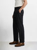 Men's Black Slim Fit Solid Resort Wear Trousers