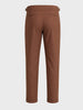 Men's Brown Slim Fit Solid Resort Wear Trousers