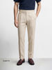 Men's White Slim Fit Solid Resort Wear Trousers