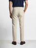 Men's White Slim Fit Solid Resort Wear Trousers