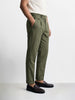 Men's Olive Slim Fit Solid Resort Wear Trousers