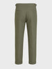 Men's Olive Slim Fit Solid Resort Wear Trousers