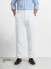 Men's White Regular Fit Solid Resort Wear Joggers