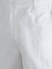 Men's White Regular Fit Solid Resort Wear Joggers