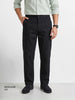 Men's Black Regular Fit Solid Resort Wear Joggers