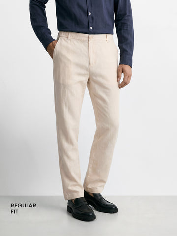 Men's White Regular Fit Solid Resort Wear Joggers