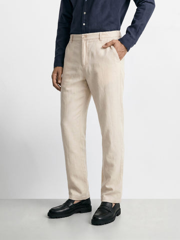 Men's White Regular Fit Solid Resort Wear Joggers