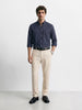 Men's White Regular Fit Solid Resort Wear Joggers