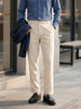 Men's White Regular Fit Solid Resort Wear Joggers