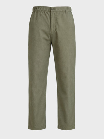 Men's Olive Regular Fit Solid Resort Wear Joggers
