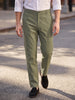 Men's Olive Regular Fit Solid Resort Wear Joggers