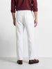 Men's White Regular Fit Solid Resort Wear Joggers