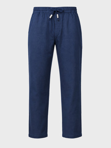 Men's Navy Regular Fit Solid Resort Wear Joggers