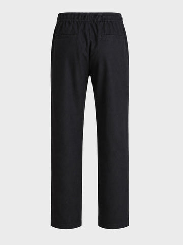 Men's Black Regular Fit Solid Resort Wear Joggers