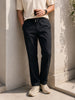 Men's Black Regular Fit Solid Resort Wear Joggers