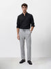Men's Grey Regular Fit Solid Resort Wear Joggers