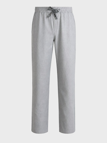 Men's Grey Regular Fit Solid Resort Wear Joggers