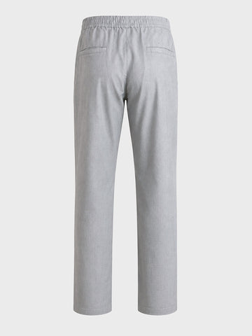 Men's Grey Regular Fit Solid Resort Wear Joggers