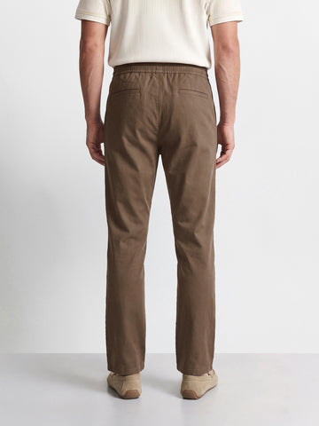 Men's Khaki Regular Fit Solid Resort Wear Joggers