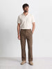 Men's Khaki Regular Fit Solid Resort Wear Joggers