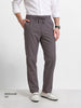 Men's Grey Relaxed Fit Solid Resort Wear Trousers