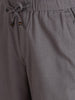 Men's Grey Relaxed Fit Solid Resort Wear Trousers