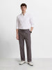 Men's Grey Relaxed Fit Solid Resort Wear Trousers