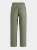Men's Olive Relaxed Fit Solid Resort Wear Trousers