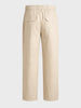 Men's Beige Relaxed Fit Solid Resort Wear Trousers