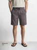 Men's Grey Relaxed Fit Solid Resort Wear Shorts
