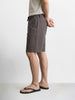 Men's Grey Relaxed Fit Solid Resort Wear Shorts