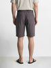Men's Grey Relaxed Fit Solid Resort Wear Shorts