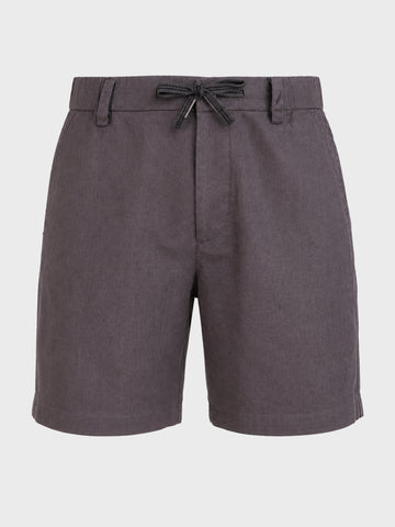 Men's Grey Relaxed Fit Solid Resort Wear Shorts
