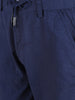Men's Navy Relaxed Fit Solid Resort Wear Shorts