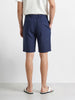 Men's Navy Relaxed Fit Solid Resort Wear Shorts