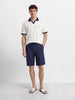 Men's Navy Relaxed Fit Solid Resort Wear Shorts