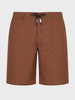 Men's Brown Relaxed Fit Solid Resort Wear Shorts