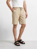 Men's Beige Relaxed Fit Solid Resort Wear Shorts